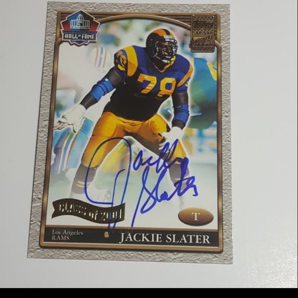 2001 Topps Jackie Slater Hall of Fame NFL Trading Card - Picture 3 of 3